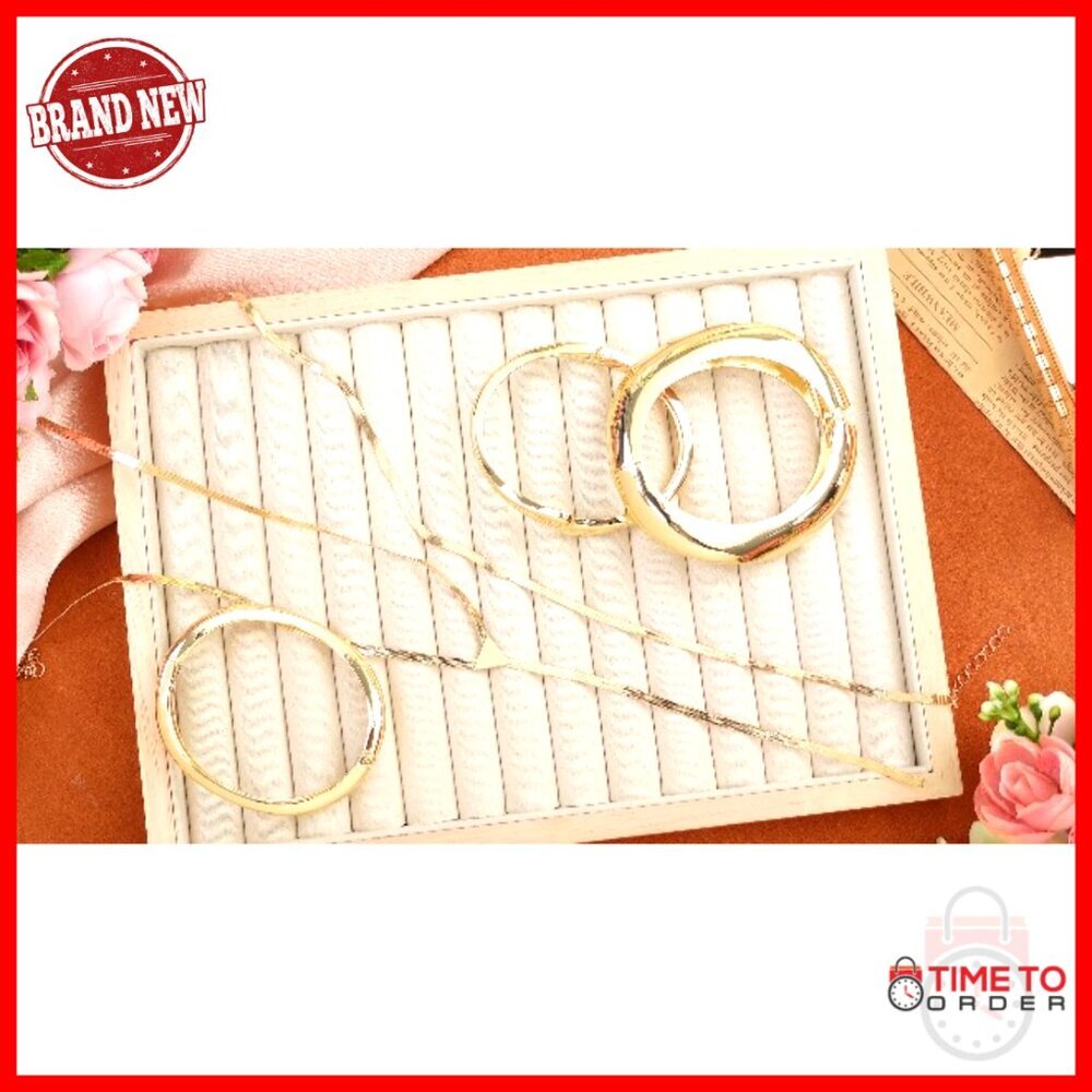 Gold Acrylic Clutch Purse Jewelry Set with Bracelet Necklace Earrings - Picture 7 of 7